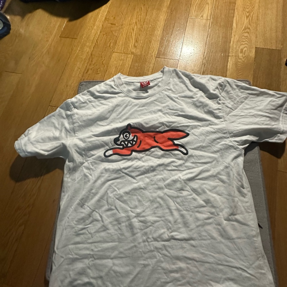Icecream White Tee with Red Dog Graphic